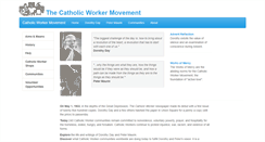 Desktop Screenshot of catholicworker.org