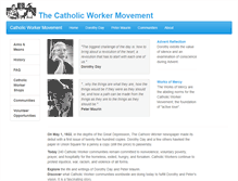 Tablet Screenshot of catholicworker.org